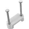 ProPart GRAFFE FERMACAVO CON CHIODO PER CAVO PIATTO 19MM BIANCA 100PZ PROPART PEDCF19