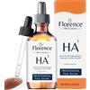 Florence 60ml Bio Siero con Acido Ialuronico Puro a 3 pesi Molecolari, Vitamina C, Antiru