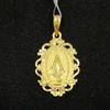 SR Pendente Oro 18K 750 Mls. Medaglia Vergine Miracolosa Con Cerchio 23,7 Mm.