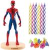 dekora | Candela Decorativa | Senza Profumo | Kit PVC Spiderman Con 10 Candele Per Decorare Torte | Cera Di Paraffina