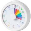 Relaxdays Timer visivo silenzioso per bambini, allarme luminoso, bianco | 60 min, arcobaleno, Pomodoro