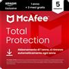 McAfee Total Protection 5 Dispositiv 2026 15 mesi Esclusiva Amazon Antivirus VPN