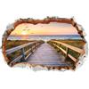 Does not apply Adesivi Murali 3D Vista Mare 90X60 Quadri Spiaggia Finestra Wall Sticker Salone