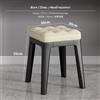 Sgabello moderno impilabile con imbottitura morbida, pouf in plastica con