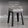 Sgabello moderno impilabile con imbottitura morbida, pouf in plastica con