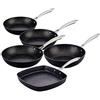 San Ignacio 20, 24 e 28 cm, Vita Set di padelle 20/24/28 + Grill Wok 28 cm. Alluminio forgiato, induzione, Multicolore