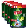 Nelsen Limone, Detersivo per Piatti a mano, azione dissolvi sporco, efficace su sporco secco da 72h, confezione da 4 flacone ricarica da 1800 ml