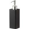 Yamazaki 5352 TOWER Film Hook Soap Dispenser, black, DISPENSER : ABS Resin/Silicone PUMP : Stainless Steel/Polyethylene FILMHOOK : Polycarbonate/PET/Silicone, 5.5 x 7.5 x 19.5 cm