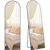 SONGMICS Specchio a Figura Intera 160 x 50 cm Specchio da Terra ad Arco con 160L x 50l cm
