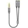 AISENS A128-0415 cavo audio 0,25 m 3.5mm 2 x 3.5mm Grigio