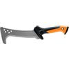 Fiskars Roncola Seghettata, Utilizzabile anche come Tiratronchi, Incluso Fodero in Nylon, Lunghezza della Lama: 23 cm, Acciaio Temprato/Plastica, Nero/Arancione, 1051233