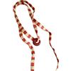 Collana sciarpa poliestere a righe verde lunga per stile unisex per donna e uo