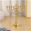 Candelabro a 9 Rami Stile Europeo Candelabro in Metallo Elegante Menorah a 9