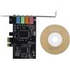 No Scheda Audio Interna 5.1 per 10 con Staffa a Basso Profilo, Pci-E Stereo 35504