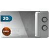 Cecotec Forno a Microonde 20L Proclean 3160 Flatbed Mirror. 700W e Grill 800W, Design Compatto, Interno Ceramico, Modalità Scongelamento, Timer 30 Min, Tecnologia 3Dwave