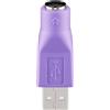 Goobay 68918 Adattatore da USB maschio (tipo A) a Mini-DIN 6 femmina (PS / 2), Viola