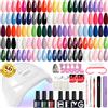 40PCS Kit Semipermanente Unghie con 48 W Lampada U V/LED 36 Colori Kit Unghie