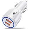 Maclean MCE478 Caricabatteria Da Auto USB a 2 slot Accendisigari 12-24V Quick Ch