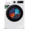 Samsung Lavatrice Slim Crystal Clean F-WM905G34AE3M Libera installazione, 9 Kg, Wifi, Ecobubble, Vapore, Carica Frontale, 3 Mesi Garanzia Extra, 60l x 85h x 48p cm
