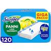 Swiffer Wet Lavapavimenti Panni Umidi, 120 Panni, Limone Maxi.