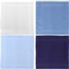 4 Pack Fazzoletti Da Abito in Tinta Unita Completo Fazzoletto Maschile