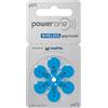 Power one Powerone p675 - Batterie per apparecchi acustici, confezione da 6, colore blu