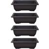 4 Pcs Vaso Rettangolare Per Fiori Vasi Piante Fioriera Di Plastica