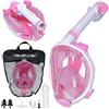 Maschera da sub integrale per bambini, antiappannamento - rosa