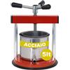 SOLEILUX Torchietto Premitutto Manuale 5 Litri in Acciaio - Pressa per Pomodoro