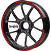 Does not apply Adesivi Cerchioni Moto Auto Bici e MTB Set Completo per 2 Ruote Strisce Cerchi