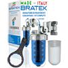 BRATEK Dosatore Polifosfati Caldaia 1/2 Bypass Filtro Anticalcare Ruotabile + Ricarica