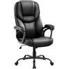 Yaheetech Sedia/Poltrona Ufficio Presidenziale Ergonomica in Finta Pelle Imbotti