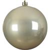 DECORIS Pallina Natale 15 cm Perla Champagne Lucido PVC - Sfera Gigante Infrangibile