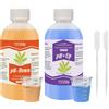 General Hydroponics pH Up Down Liquid Kit Controllo pH 500ml Soluzione Tampone