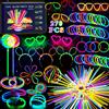 Vleuexe 270 Pezzi Braccialetti Luminosi Fluorescenti starlight Bastoncini