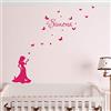 Ambiance Sticker Adesivo Personalizzato Nome Adesivo Personalizzabile Decorazione Parete Camera Bambino 2 Piani da 30 X 20 CM E 40 X 30 CM - Fucsia
