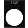 RS PRO Piastra scrivibile per pulsante Ptec Stop, confezione da 5 pezzi