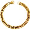 Diamond Empire Bracciale a Catena 7 MM Vero 750er Oro 18 Carati Dorato Oro Giallo Uomo B2891