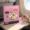 Libro Adesivi Riutilizzabili Stacca e Attacca Quiet Book Educativo per Viaggio