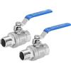 uxcell 2Pcs Valvola a Sfera Full Port 3/4" NPT Acciaio Inox 304 WOG1000 per Uomo/Donna