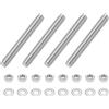 uxcell 4 barre filettate M10 x 80mm in acciaio inox 201 per viti destrorse