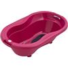 Rotho Babydesign TOP Vaschetta per bagnetto, Tappetino antiscivolo e Tappo di scarico, 0-12 mesi, TOP, Swedish Rose (Rosa chiaro), 200010267