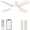 Dreo Ventilatore soffitto con luce CLF513S White (1 luce - 2400 Lumen - 50 W - Bianc