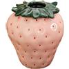 Vaso in ceramica con decorazione a forma di fragola, grazioso vaso