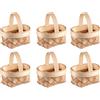 6 Pcs Decorazione Di Cestini Miniatura Basket Flower Cesto Fiori Intrecciati