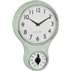TFA Dostmann Orologio da parete analogico retrò con timer, 60.3073.20, timer fin