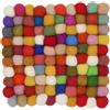 Om Sairam Product pvt.ltd Grült Home Coasters - Set di 2 Square Felt Coasters, Colorful Square