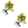 2 PCS Bonsai Finto Albero Di Limone Artificiale Decorazione Dell'albero