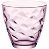 BORMIOLI Rocco Flora Set 6 Bicchieri da Acqua in Vetro di Colore Rosa, 26 cl