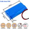 FMA Batteria Ricaricabile Li-ion 7.4V 2200mAh Protetta per Megafono Altoparlante